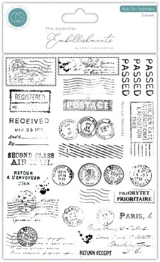 Craft Consortium A5 Rubons - The Collector / Postage (2 pcs)