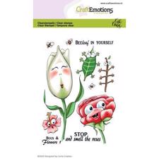 CraftEmotions Clear Stamp Set - Bugs & Flowers 1 (beeleaf in yourself)