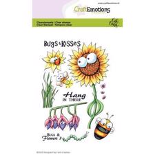 CraftEmotions Clear Stamp Set - Bugs & Flowers 3 (bugs & kisses)