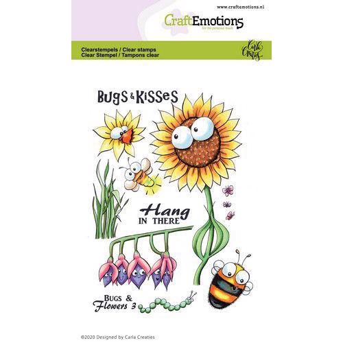 CraftEmotions Clear Stamp Set - Bugs & Flowers 3 (bugs & kisses)