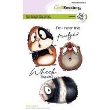 CraftEmotions Clear Stamp Set - Guinea Pig 2