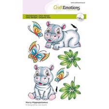 CraftEmotions Clear Stamp Set - Harry Hippopotamus