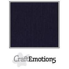 CraftEmotions Linen Karton 250 g 12x12" - Black (10 ark)