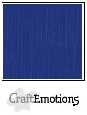 CraftEmotions Linen Karton 250 g 12x12" - Blue (10 ark)