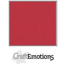 CraftEmotions Linen Karton 250 g 12x12" - Cherry Red (10 ark)