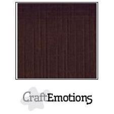 CraftEmotions Linen Karton 250 g 12x12" - Chocolate (10 ark)