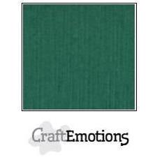 CraftEmotions Linen Karton 250 g 12x12" - Christmas Green (10 ark)