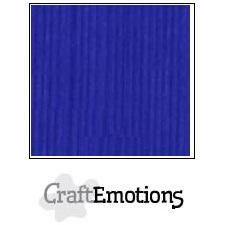 CraftEmotions Linen Karton 250 g 12x12" - Cobalt Blue (10 ark)