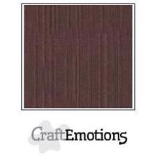 CraftEmotions Linen Karton 250 g 12x12" - Coffee (10 ark)