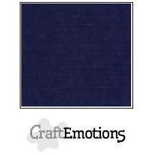 CraftEmotions Linen Karton 250 g 12x12" - Dark Blue (10 ark)