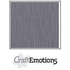 CraftEmotions Linen Karton 250 g 12x12" - Granite Gray (10 ark)