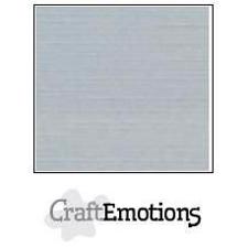 CraftEmotions Linen Karton 250 g 12x12" - Gray (10 ark)