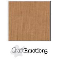 CraftEmotions Linen Karton 250 g 12x12" - Mocha (10 ark)