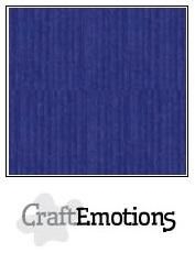 CraftEmotions Linen Karton 250 g 12x12" - Sapphire Blue (10 ark)