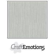CraftEmotions Linen Karton 250 g 12x12" - Titanium (10 ark)