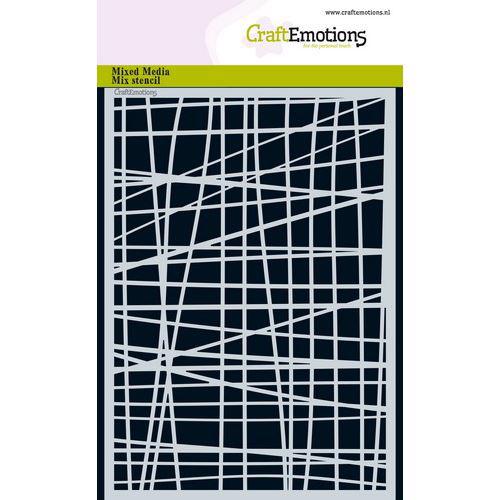 CraftEmotions Mask A5 Stencil - Lines Grid Irregular