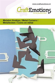 CraftEmotions Metal Corners - Type 1 / Black (8 pcs)
