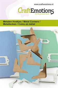 CraftEmotions Metal Corners - Type 1 / Old Bronze (8 pcs)