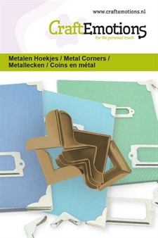 CraftEmotions Metal Corners - Type 2 / Old Bronze (8 pcs)
