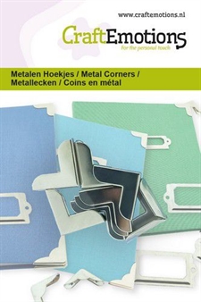 CraftEmotions Metal Corners - Type 2 / Silver (8 pcs)