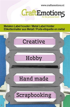 CraftEmotions Label Holder - Small / Black (4 pcs)