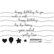 Crafters Companion Clear Stamp - Swash Sentiments / Birthday 