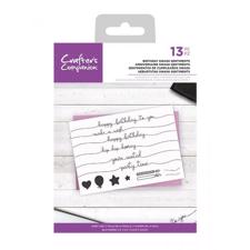 Crafters Companion Clear Stamp - Swash Sentiments / Birthday 