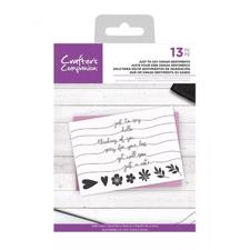 Crafters Companion Clear Stamp - Swash Sentiments / Just to Say