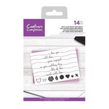 Crafters Companion Clear Stamp - Swash Sentiments / With Love