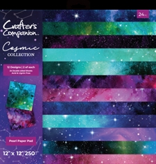 Crafter's Companion Pearl Paper Pad 12x12" - Cosmic
