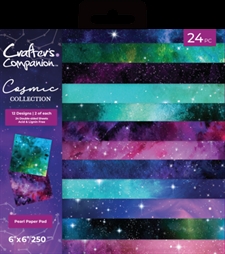 Crafter's Companion Pearl Paper Pad 6x6" - Cosmic