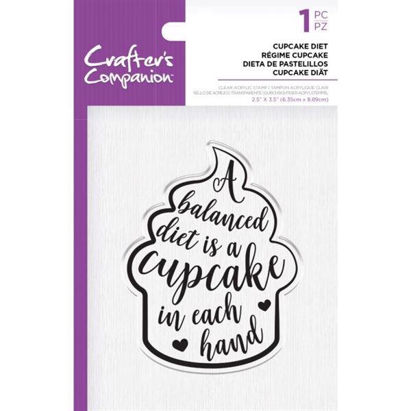 Crafters Companion Clear Stamp - Cupcake Diet