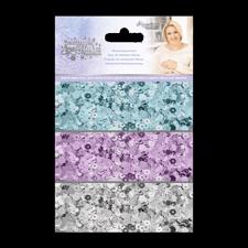 Crafter's Companion Sequins - Glittering Snowflakes (runde pailletter)