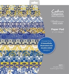 Crafter's Companion Paper Pad 12x12" - Mediterranean Dreams