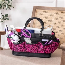Crafter's Companion Deluxe Tote - Raspberry Cheetah (stor)