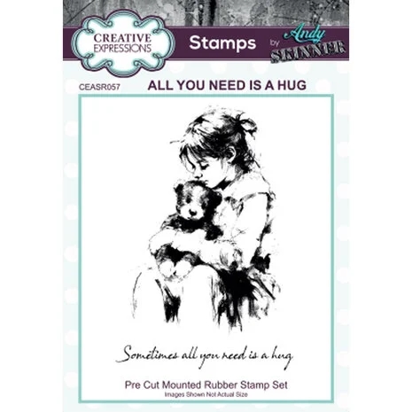 Creative Expressions Cling Stamp - Andy Skinner / All You Need is a Hug