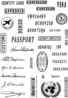 Creative Expressions / Sam Poole Clear Stamp Set - Passport