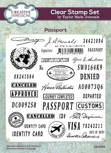 Creative Expressions / Sam Poole Clear Stamp Set - Passport