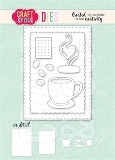 Craft & You Die - ATC Frame with a Cup of Coffee