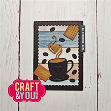Craft & You Die - ATC Frame with a Cup of Coffee