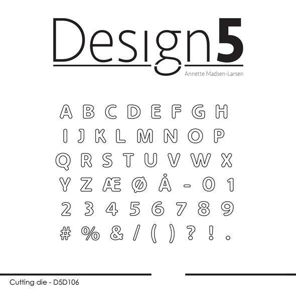 Design 5 Die - Rounded Alphabet Small