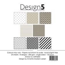 Design 5 Paper Pad 15x15 cm - Cosmic Latte (lille)