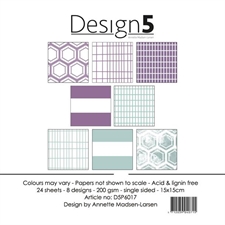 Design 5 Paper Pad 15x15 cm - Purple Sky