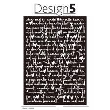 Design 5 Stencil - Script and Hearts