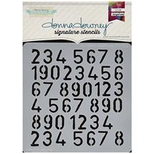 Donna Downey Signature Stencils 8.5x8.5" - Number Repeat