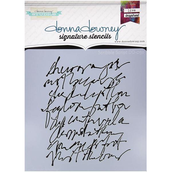 Donna Downey Signature Stencils 8.5x8.5" - Scribble