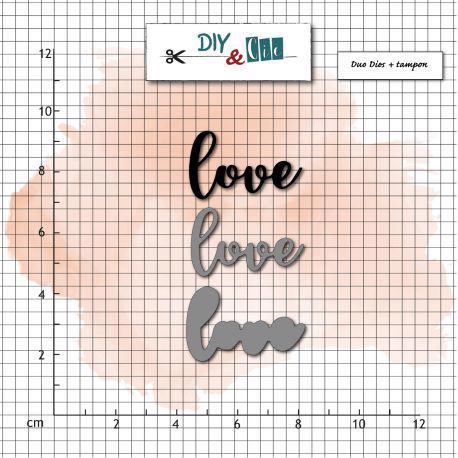DIY and Cie Die & Stamp Set - Love
