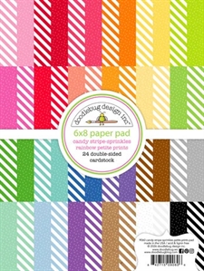 Doodlebug Design Paper Pad 6x8" - Candy Stipe & Sprinkles (15x20 cm)
