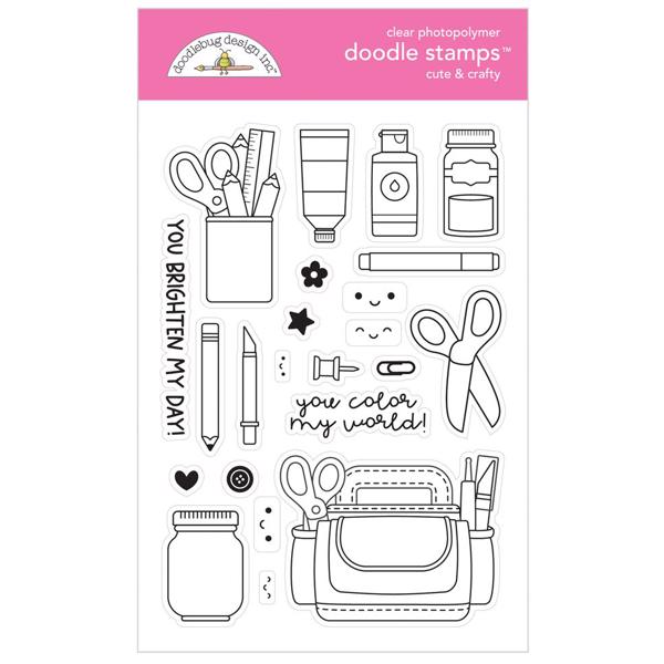 Doodlebug Designs Clear Stamps - Cute & Crafty