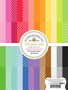 Doodlebug Design Paper Pad 6x8" - Gingham & Linen (15x20 cm)
